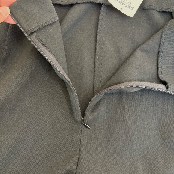 Karen Kane Lifestyle Front Zip Tapered Leg Stretch Trouser Pant Black 22W NWT - Picture 6 of 10